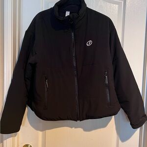 Jazzercise Black Puffer Jacket - 90 Degree By Reflex, New XL